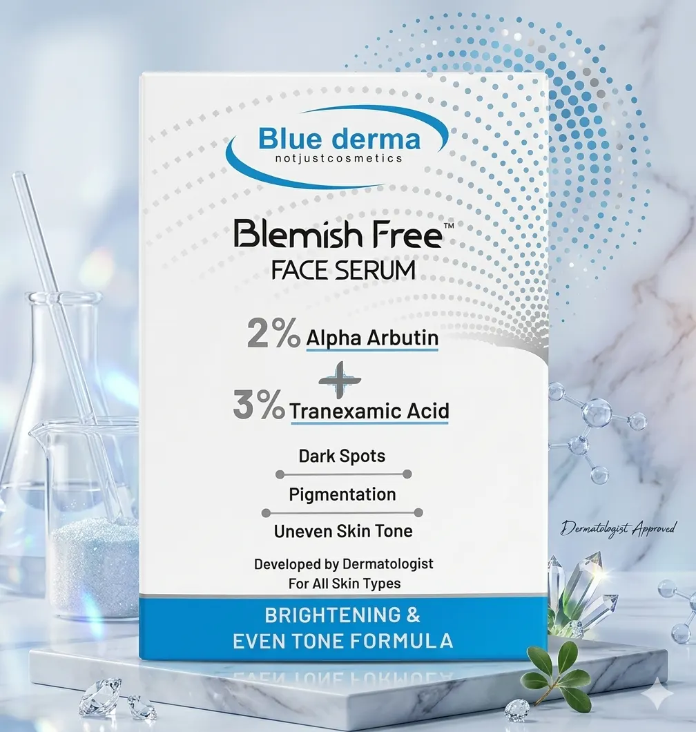 Blue Derma Blemish Free Face Serum | Dark Spots, Pigmentation & Even Skin Tone 30 ml